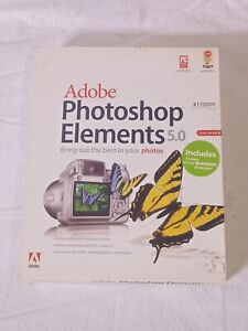 Adobe Photoshop Elements 5.0 Software - Photo Editor Win XP PC CD NEW
