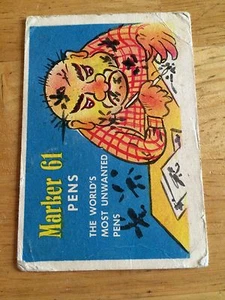 1960 MR. BALONEY'S COMICS VINTAGE TRADING CARD CANADA MARKER 61 PENS ANTIQUE 9 - Picture 1 of 2