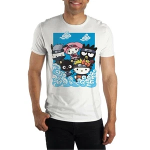 Naruto Shippuden x Sanrio Mens Hello Kitty & Friends Cloud Group Shirt New L, XL - Picture 1 of 5