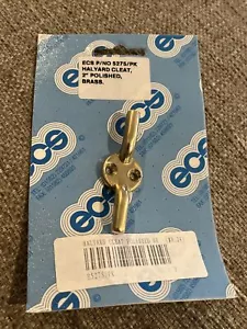 Halyard Cleat 2” Polished Brass - Picture 1 of 3