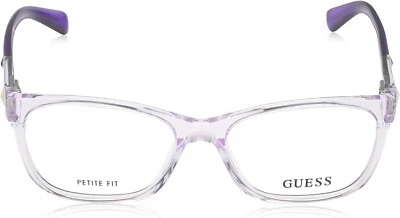 Guess GU2561 078 Crystal & Purple Plastic Optical Eyeglasses Frame 53-15-135 - Image 1 of 4