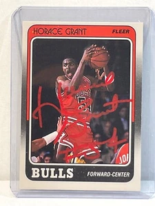 HORACE GRANT AUTO SIGNED 1988 FLEER ROOKIE JSA COA CHICAGO BULLS - Picture 1 of 2