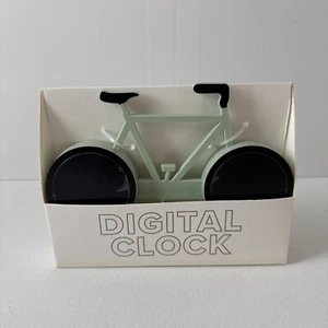 Vivitar Digital Clock Mint Green Bicycle Figural Novelty Date Military Time USB - Picture 1 of 2