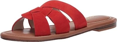 Sandalia Kenneth Cole NY para mujer MELLO SWIRL roja deslizable espuma viscoelástica nueva en caja Foto 1 de 4