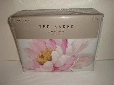 Ted Baker London Butterscotch Twin Duvet Cover Sham Set Seaglass Cotton Floral - Image 1 of 4