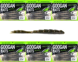 (6) Packs Googan Squad 5" Drag N Drop Worm Watermelon Red Brand New In Pack - Picture 1 of 4