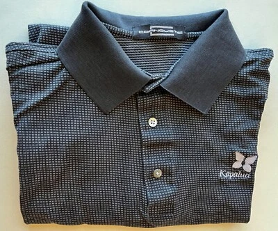 CARNOUSTIE 黑色 100% 棉短袖高尔夫 polo 中号 Kapalua 高尔夫 — 第 1/4 张图片