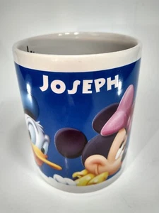 Disney Personalized JOSEPH Coffee Mug Mickey Minnie Donald Goofy FL - Picture 1 of 5