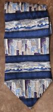 Structure Building And Automobile Pattern Mens Tie Made In The USA 100% silk 