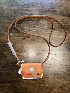 Coachtopia Coach Wavy Wallet Crossbody Leather Colorful Binding Brown NEW NWT - Picture 1 of 9