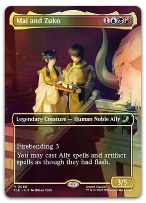 Mai and Zuko (Borderless) #68 (Foil) (NM) TLE Magic MTG - Image 1 of 2
