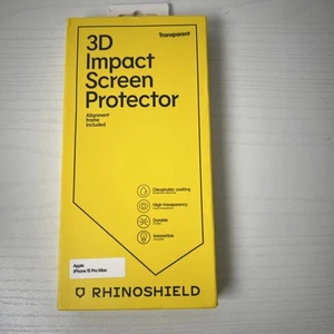 RhinoSheild 3D Impact Screen Protector Privacy iPhone 15 Pro Max Transparent - Photo 1 sur 2