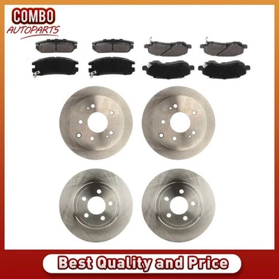Rotores de freno delanteros traseros pastillas de freno para 2006 2007 2008 2009 Mitsubishi Eclipse Foto 1 de 4