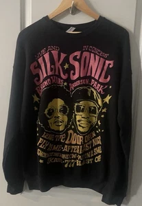New Black Bruno Mars Silk Sonic Adult Large Sweatshirt - Picture 1 of 6