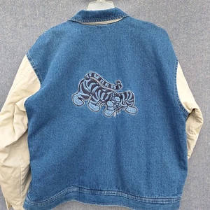 Chaqueta de bombardero universitaria de colección años 90 Disney Tigger para hombre talla L "de gran tamaño" bordada - Imagen 1 de 10