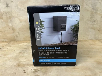 Portfolio Outdoor 200 Watt Magnetic Power Pack #0092251 Black Finish Low Voltage - Image 1 of 4