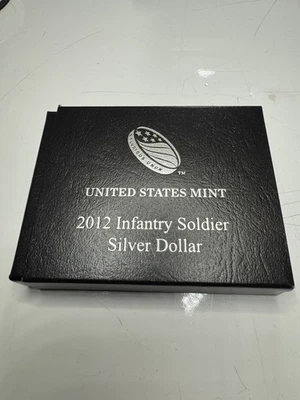 2012 W Infantry Soldier Silver Dollar Proof Commemorative Coin with Box and COA - Image 1 of 4
