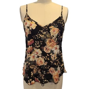 Wilfred under\wilfred Medium 100 % Seide schwarz Blumen Cami Whimsigoth Coquette - Bild 1 von 3