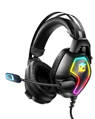 Gaming Headset for Ps4 Ps5 PC Xbox One Switch, Over Ear Headphones with Surround - Image 1 of 4