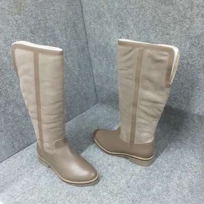 Bota Charles David Gamuza Cuero Imitación Piel Forro Puño Mujer Hilo 7M Taupe Foto 1 de 4