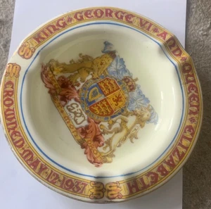 VINTAGE KING GEORGE VI / QUEEN ELIZABETH ASCHENBECHER 1937 - Bild 1 von 1