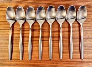 DANSK Variation VI 8 Table Spoons Finland 8.25" Ribbed No Black Accent Flatware - Picture 1 of 10