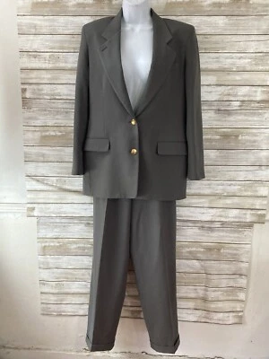 AUSTIN REED Women’s Green Suit jacket & Pants Size 6 Wool 2-button Closure j334 - Image 1 of 4