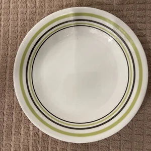 Dibujo de jardín CORELLE vitrelle bandas verdes postre pan mantequilla plato - Imagen 1 de 4