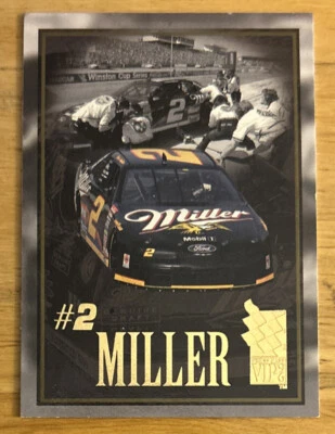 1996 Press Pass VIP Rusty Wallace #2 Miller #40 Racing Card HOF - Image 1 of 2