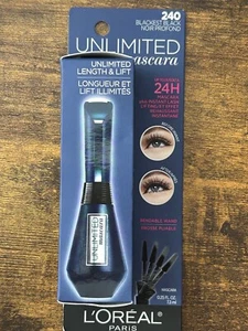 L'Oreal, Unlimited Length & Lift Mascara 240 Blackest Black Waterproof Rare HTF - Picture 1 of 3
