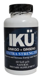 Ginkgo Biloba + Ginseng- Extra Strength -Energy and Memory- 60 Soft gels - Picture 1 of 6