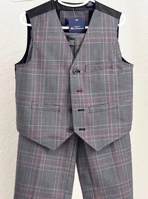 NUEVO Conjunto Chaleco y Pantalones Ben Sherman Niño Negro Gris 2 Piezas Talla 5/6 Foto 1 de 4