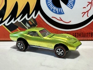 TOUGH 1968 Hot Wheels Redline Gorgeous CORVETTE Antifreeze Near Mint Sweet 16 - Picture 1 of 10