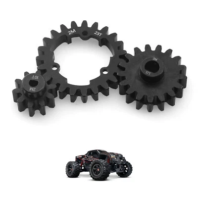 Spur Zahnrad 2M 23T 10T 17T Gehärteter Stahl für TRAXXAS 1/5 X-MAXX E-REVO 2.0 - Bild 1 von 4