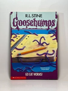 10th Print #21 Go Eat Worms Goosebumps Book R. L. Stine Original Series Vintage - Picture 1 of 22