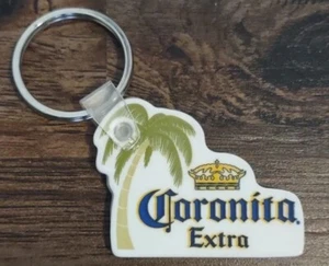 Corona Coronita Extra Palm Tree Crown Rubber Keychain Key Ring - Picture 1 of 2
