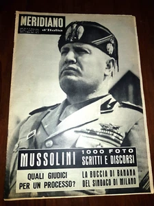 IL MERIDIANO D'ITALIA COMPLETO MUSSOLINI ANNO XIII N° 41 DEL 1 LUGLIO 1958 - Foto 1 di 2