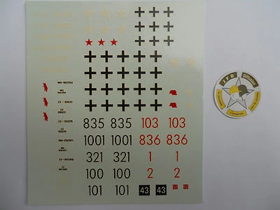 Hoja de calcomanías de museo de tanques 1/50 tanques alemanes 5 deco Solido Verem Foto 1 de 2