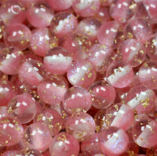 60 Golden Glitter Resin Round Beads 12mm Pick Color DIY Cellphone Chains Keyring