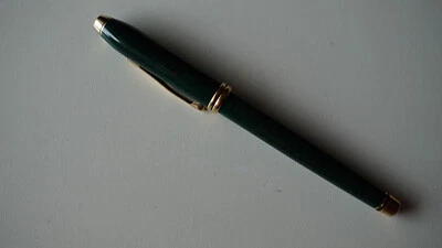 Kugelschreiber Cross Von Prestige Modell Townsend Lack grün marmoriert/Gold - Bild 1 von 4