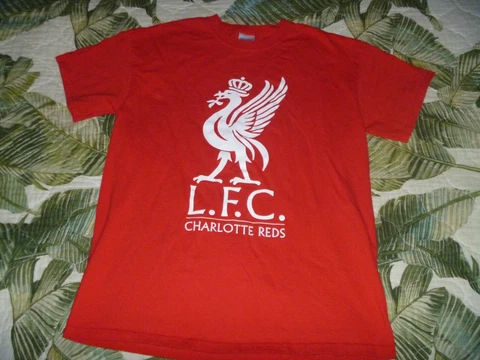 MENS LIVERPOOL SOCCER T SHIRT FC FOOTBALL CLUB YOU'LL NEVER WALK ALONE CHARLOTTE Cover