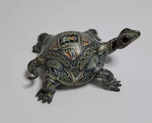 Jon Stuart Anderson Small Turtle Polymer Clay Sculpture lot A (flower on top) - Picture 1 of 5