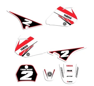 Yamaha PW 80 Graphics Kit RED Decals Sticker Years 1983-2020 MSG US w/ Name & # - Bild 1 von 2