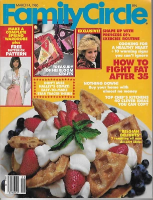 Family Circle Magazine Mar 4, 1986 Recipes Princess Diana Belgian Waffles - Image 1 of 2