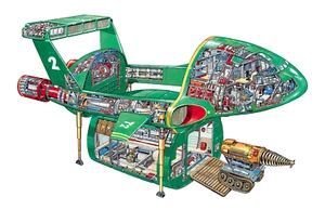 Thunderbirds Bauplan Poster Druck A4 A3 Wandbild Deko Geschenk T043 - Bild 1 von 1