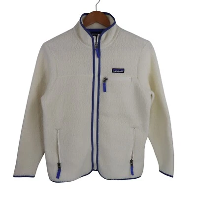 New Patagonia Retro Deep Pile Fleece Jacket Coat Womens XS Natural Beige Creme - Image 1 of 4