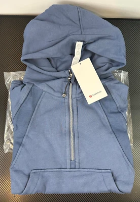 Sudadera con capucha azul Lululemon para mujer talla 4 buceo de gran tamaño 1/2 cremallera Foto 1 de 4