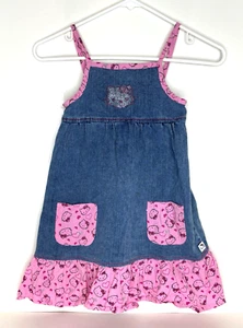 Hello Kitty Girls 6 Summer Dress 2010 Sanrio Pockets ruffled hem Bling accent - Picture 1 of 7