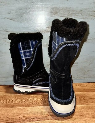 Merrell Pixie Pull Impermeable Negro Gamuza Azul Botas de Nieve Mujer’s 5 Aisladas Foto 1 de 4