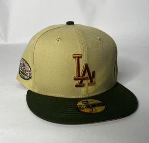 New Era Dodgers Beige 2 Tone Pink UV Vegas Strip 59FIFTY Fitted Hat 7 1/8 NEW - Picture 1 of 13